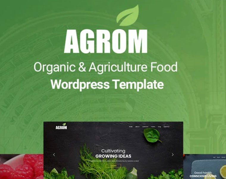 Agrom - agriculture WordPress theme by Zcube