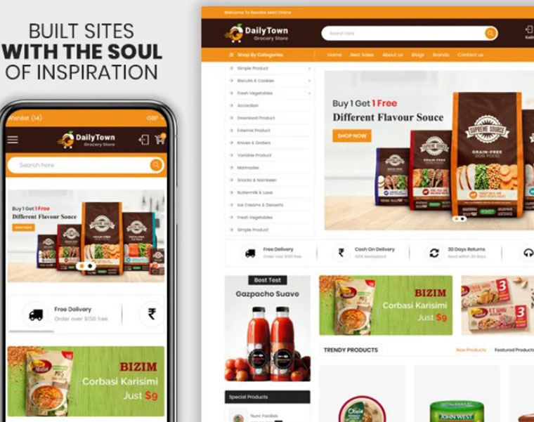 Dailtytown - Grocery Shopify theme by Webheay