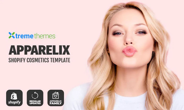 Korean cosmetics Apparelix family Shopify theme