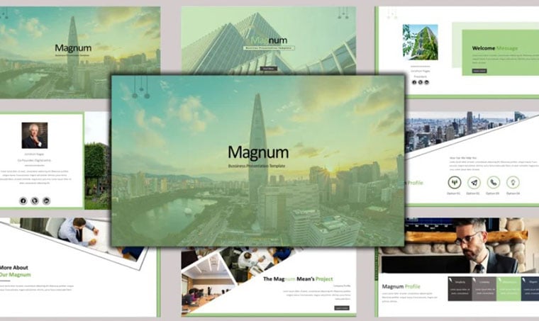 Magnum - Business PowerPoint template by Abukick