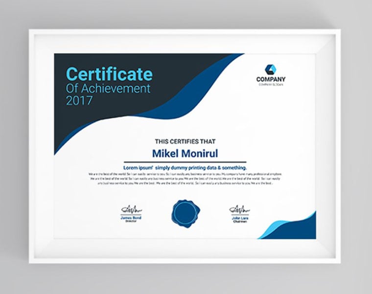 Press Certificate template by Monir