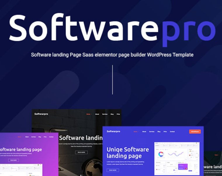 Softwarepro - software WordPress landing page by Zcube